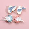 Cartoon Unique Animal Brooch Crafted From Alloy With Vibrant Enamel Whale Rabbit And Cat Styles For Attire Fashionable