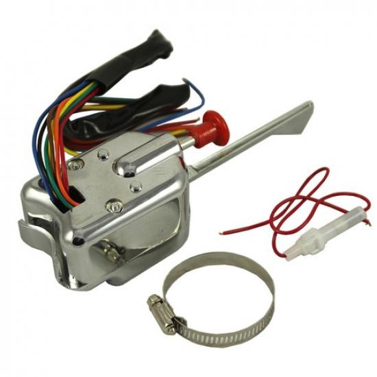 New Chrome 12V Universal Street Hot Rod Turn Signal Switch For FORD BUICK GM