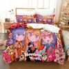 Marija Rin Muse Dash Rhythm Game Duvet Cover Set 3PCS Polyester Bedding With 2 Pillowcases Anime Music Text Art Home Decor
