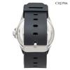 CREPHA Suitable for Quiet Second Japanese Quartz 10 ATM Water Luminous Rubber 20mm Band Men's Watch, Exams, Hand, Analog, Movement, Resistant,