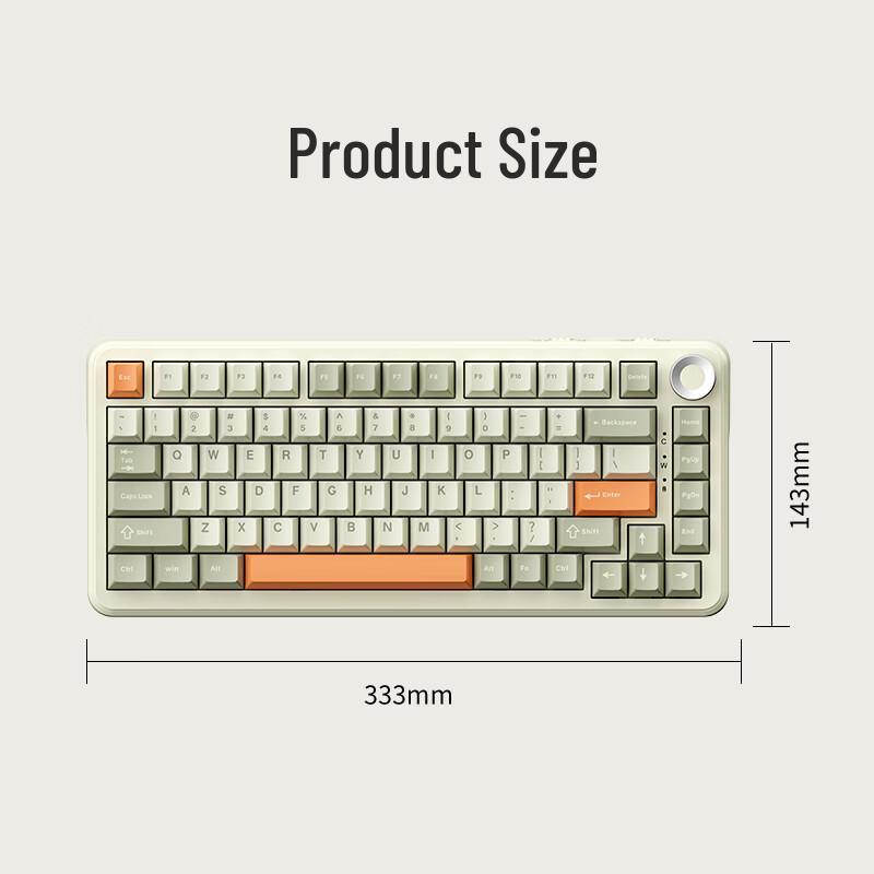 Ajazz AK820MAX Dreimodus-Kabellose Gasket-Mechanische Tastatur mit KI
