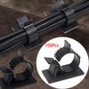 100 Pieces Cord Holder Organizer Punch Bases Mount for Home Office , Black, 13mm-16mm