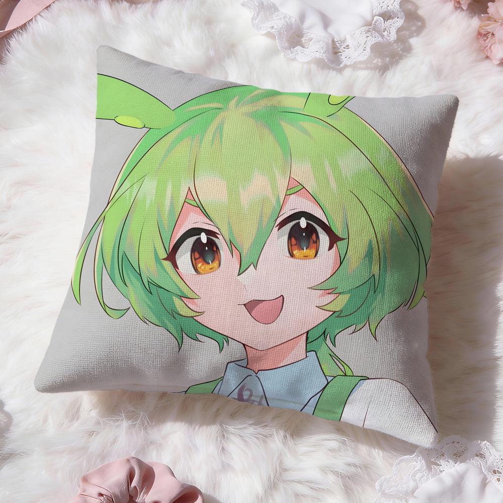 Z-Zundamon Anime Cushion Cover Premium Comfort Reversible Pillow Cove -Two In One Design for Any Room & Car Interior
