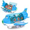 Kids Electric Simulation Airplane Toy With Rotating LED Lights And Sound Cartoon Aircraft Model Gift For Boys And Girls