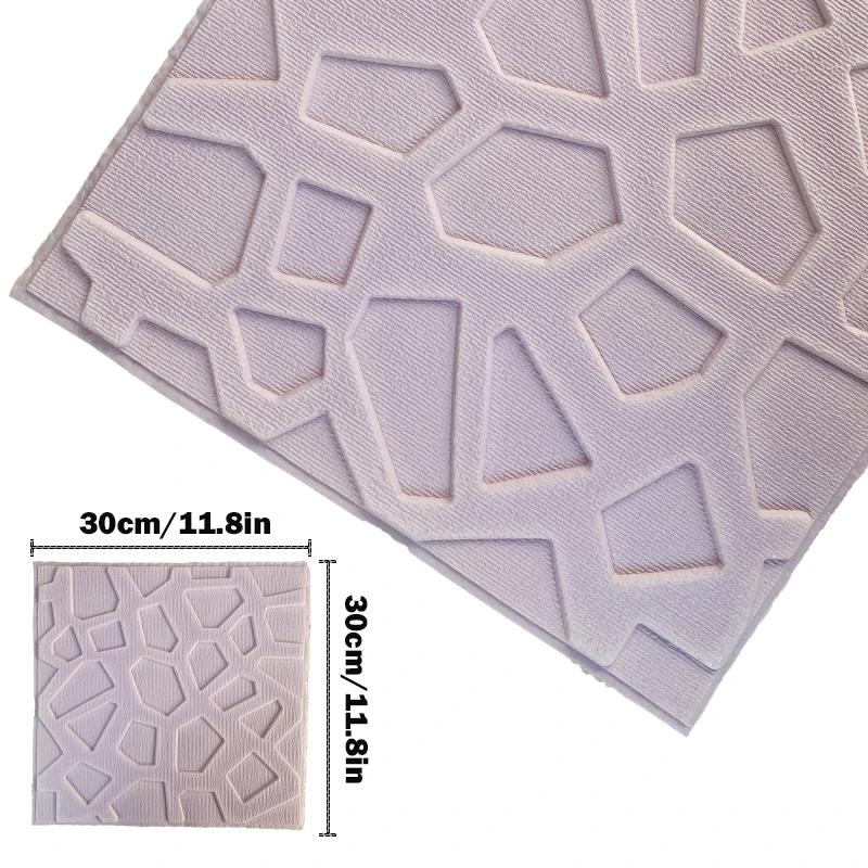 12 piezas Pegatinas de Pared 3D Paneles Decorativos Adhesivos de Espuma Decoración Hogar Dormitorio Sala de Estar Baño Niño Creativo Papel Pintado Impermeable