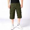 Heren Relaxed Fit 3/4 Cargo Shorts Elastische Taille Lichtgewicht Meerdere Zakken Casual Losse Rechte Pijpen Broek