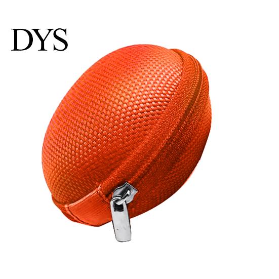 Mini runde Kopfhörer-Ohrhörer-USB-Kabel-Aufbewahrungstasche, Tragetasche, Organizer-Tasche orange