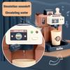 Non-Toxic 3 In 1 Coffee Machine Toy Set Kitchen Toys Simulation Food Bread Coffee Cake Pretend Play Shopping Cash Register Toys For Kids