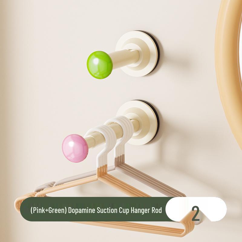 No-Drill Wall-Mounted Suction Cup Clothes Drying and Storage Rack
