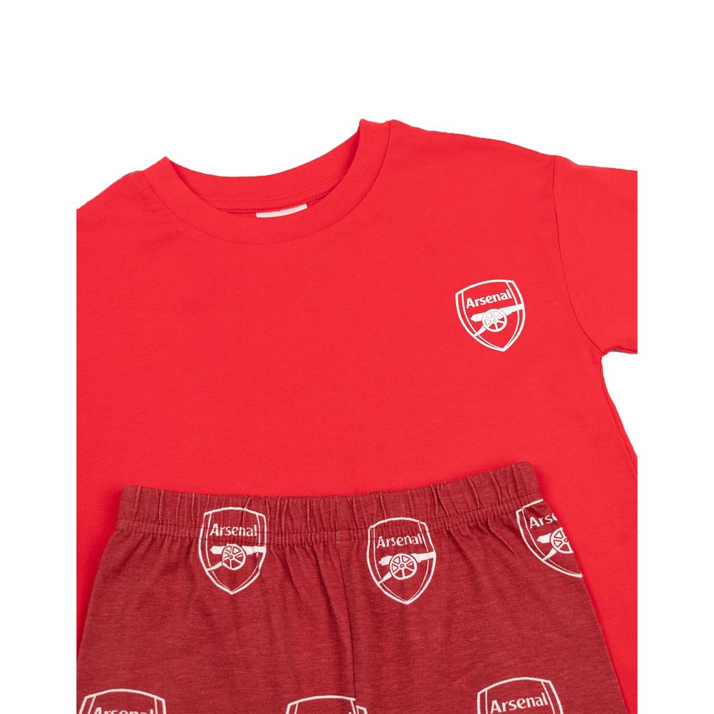Arsenal FC Boys Crest Short-Sleeved Long Pyjama Set