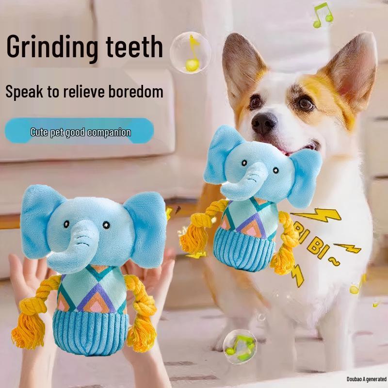 Pet Plush Toy - Boredom Buster for Cats & Dogs, Self-Entertainment, Sounding, Teething, Durable.