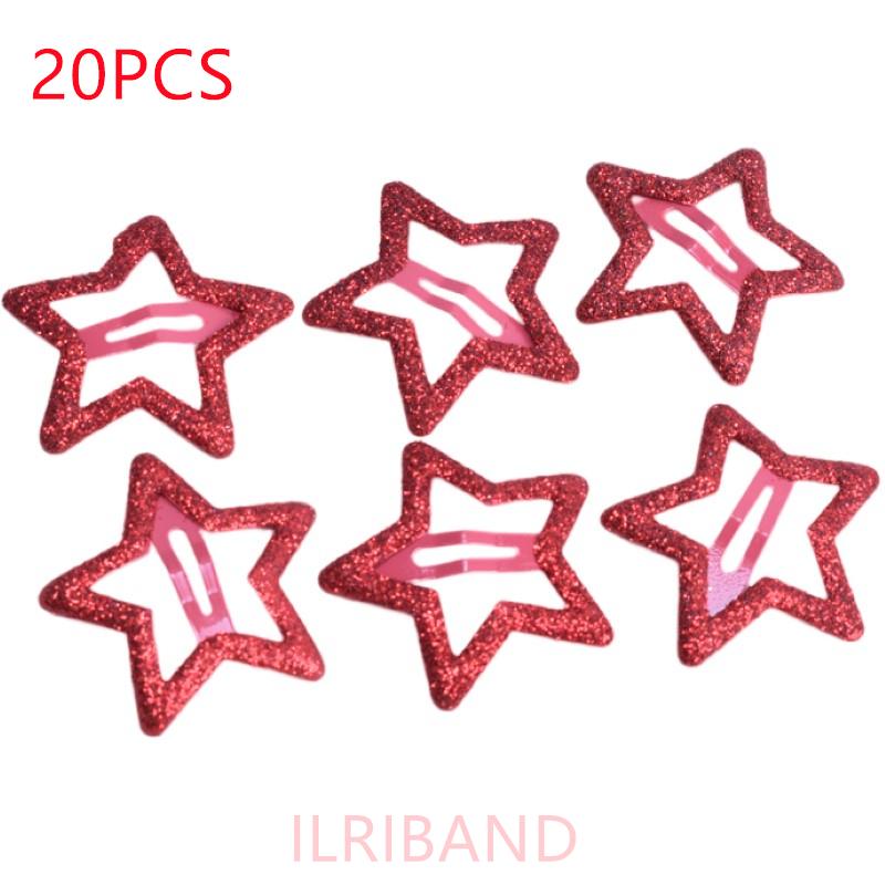 20pcs/lot 3CM Mini Star Hair Clip Kids Glitter Metal Hair Clips Barrettes Hairpins Girls Hair Accessories Headwear Styling Tools