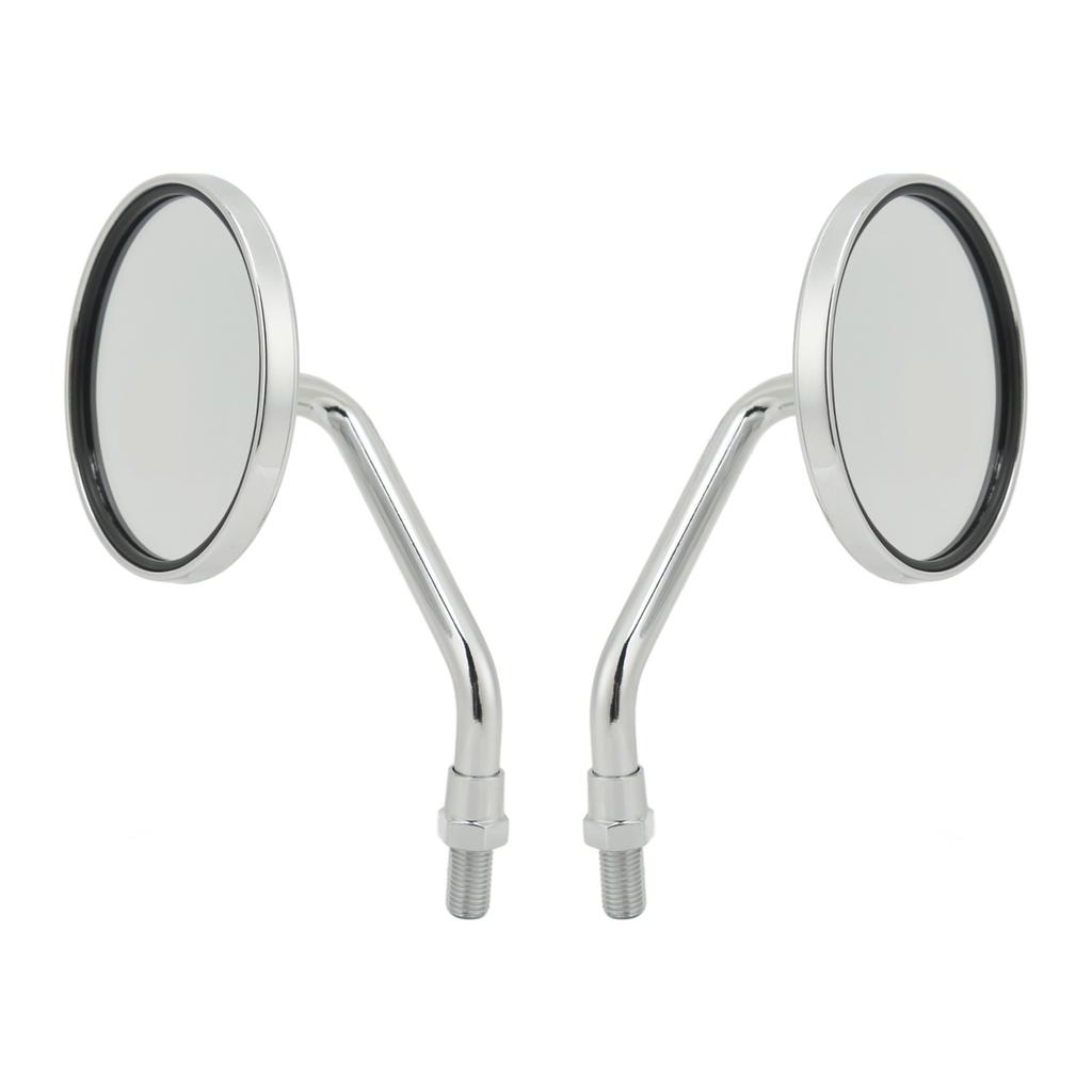 Universeller Rückspiegel 3,4 Zoll Weitwinkel Lenker-Rückspiegel für Motorrad Silber