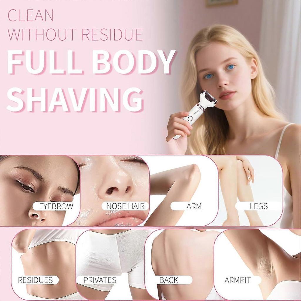 2026 Electric Razor for Women Men,4 in 1 Ladies Wet & Dry Body Razors and Facial Hair Remover,Rechargeable LED Display Hair Removal Kit for Nose Face