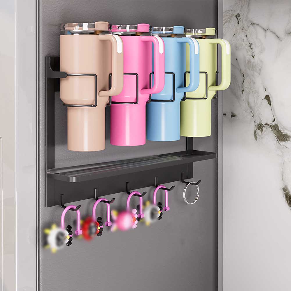 Refrigerator Magnets Bottle Holder Large Metal Water Bottle Rack For Home For Thermos-Bottle