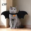 Cute Cat Bat Costume Halloween Pet Wings, Costume, Skeleton Wings Creative Dog Suit with Bells, Festive Apparel for Cats Dogs Cosplay Party
