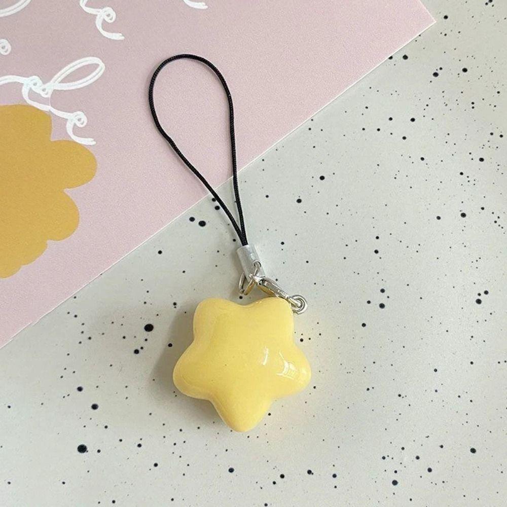 Pink/Yellow/Blue Phone Lanyard ins Keychain Pendant Cute Phone Charms Phone