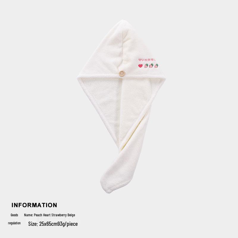 Tuqiang Hair Drying Towel - Absorbent & Cute Embroidery Bath Cap