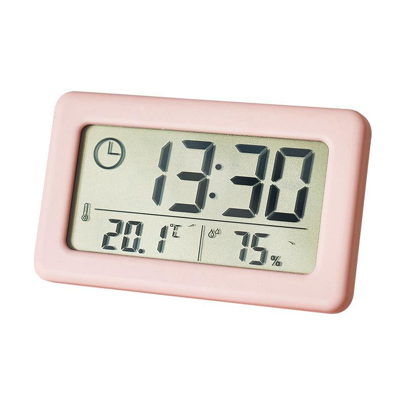 Bedroom Time Clock Light and Thin Temperature and Humidity Electronic Clock Colorful Nordic Style Clock AVE