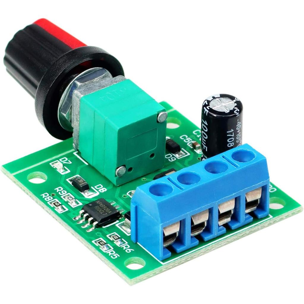 3pcs Low Voltage Motor Speed Controller DC 1.8V 3V 5V 6V 12V 2A 1803BK 1803B Adjustable Driver Switch with Speed Control Knob