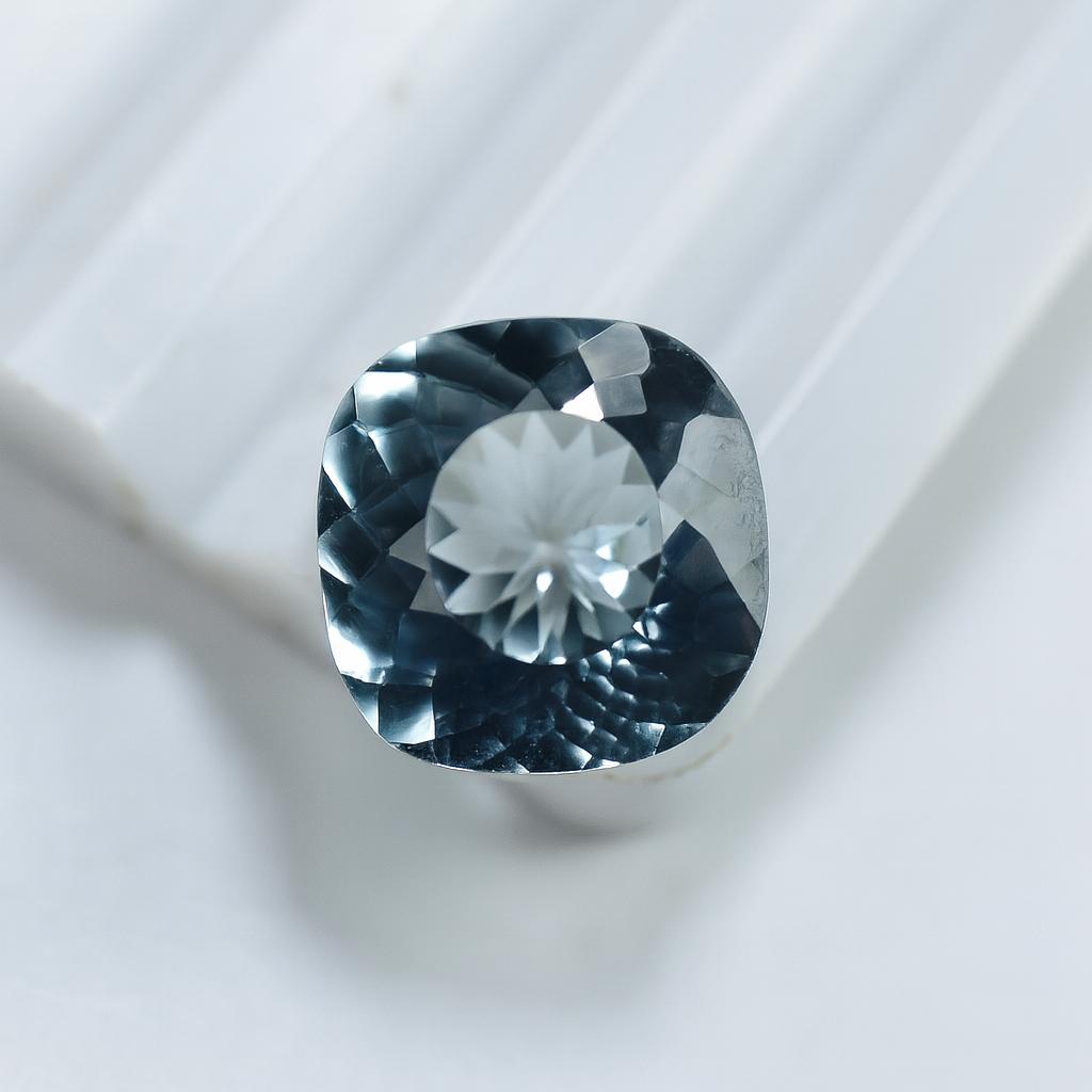 Natural Blue Aquamarine Loose Gemstone 9.20 ct Cushion for Jewelry Making and Gem Collections