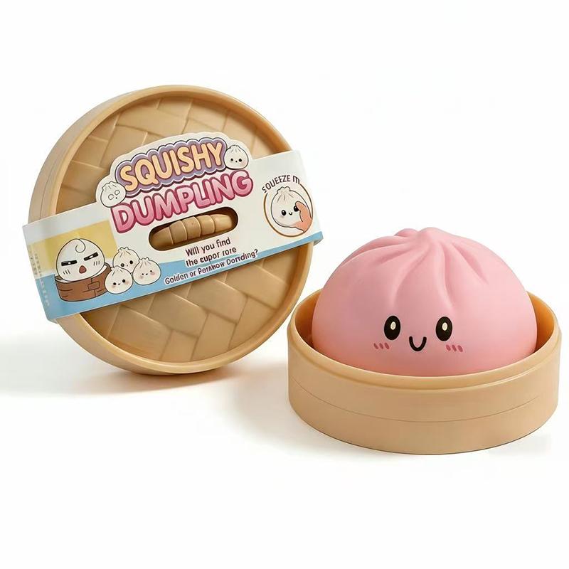 Nieuwe Glitter Dumpling Glitter Dumpling Squishy met Doos Dumplings Sensorisch Knijpspeelgoed voor Stressverlichting S