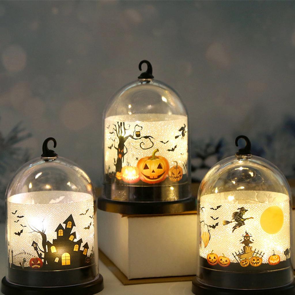 Halloween Pumpkin Light Decoration Battery Powered Sturdy Plastic Craft for Party Indoor Outdoor Festival Atmospheres