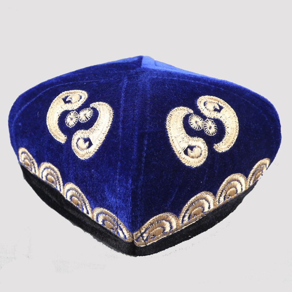 Ethnic Styles Embroidered Velvets Hat Cultural Enthusiasts Hat Unique Styles Hat for Fashion Enthusiasts