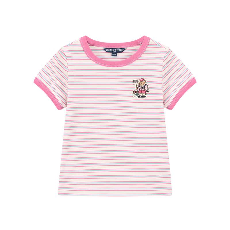 

Teenie Weenie Kids Contrast Stripe Short Sleeve T-Shirt 160