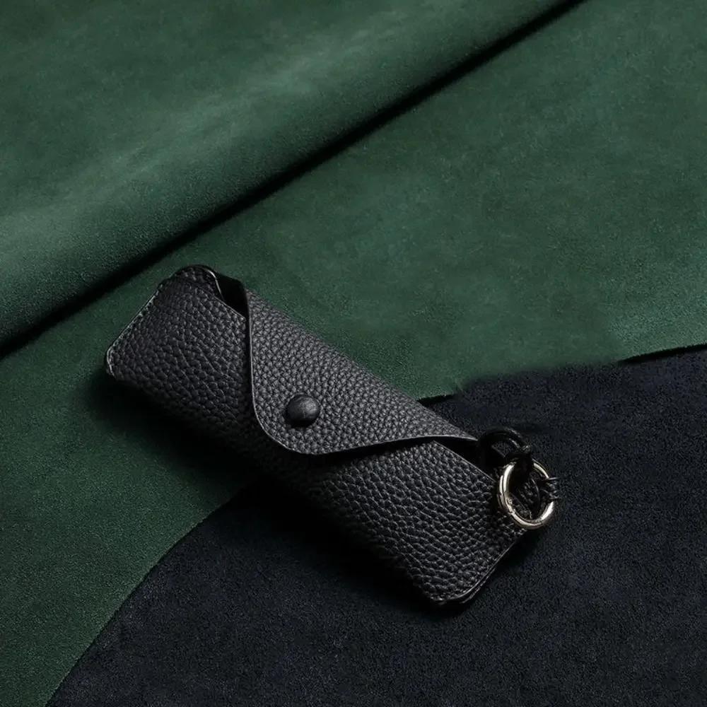 Retro PU Leather Glasses Bag with Lanyard Portable Sunglasses Box Storage Bag Anti Pressure Protective Cover for Men Women