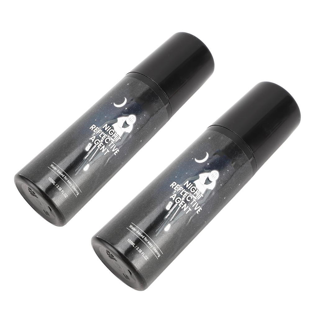 2 Pcs Reflective Spray Paint 100ml White Glow In The Dark Spray Long Lasting Reflective Glow Paint for Clothes Bike