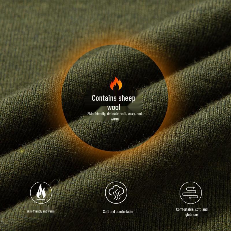 Hodo Men's Wool Blend Crew Neck Sweater