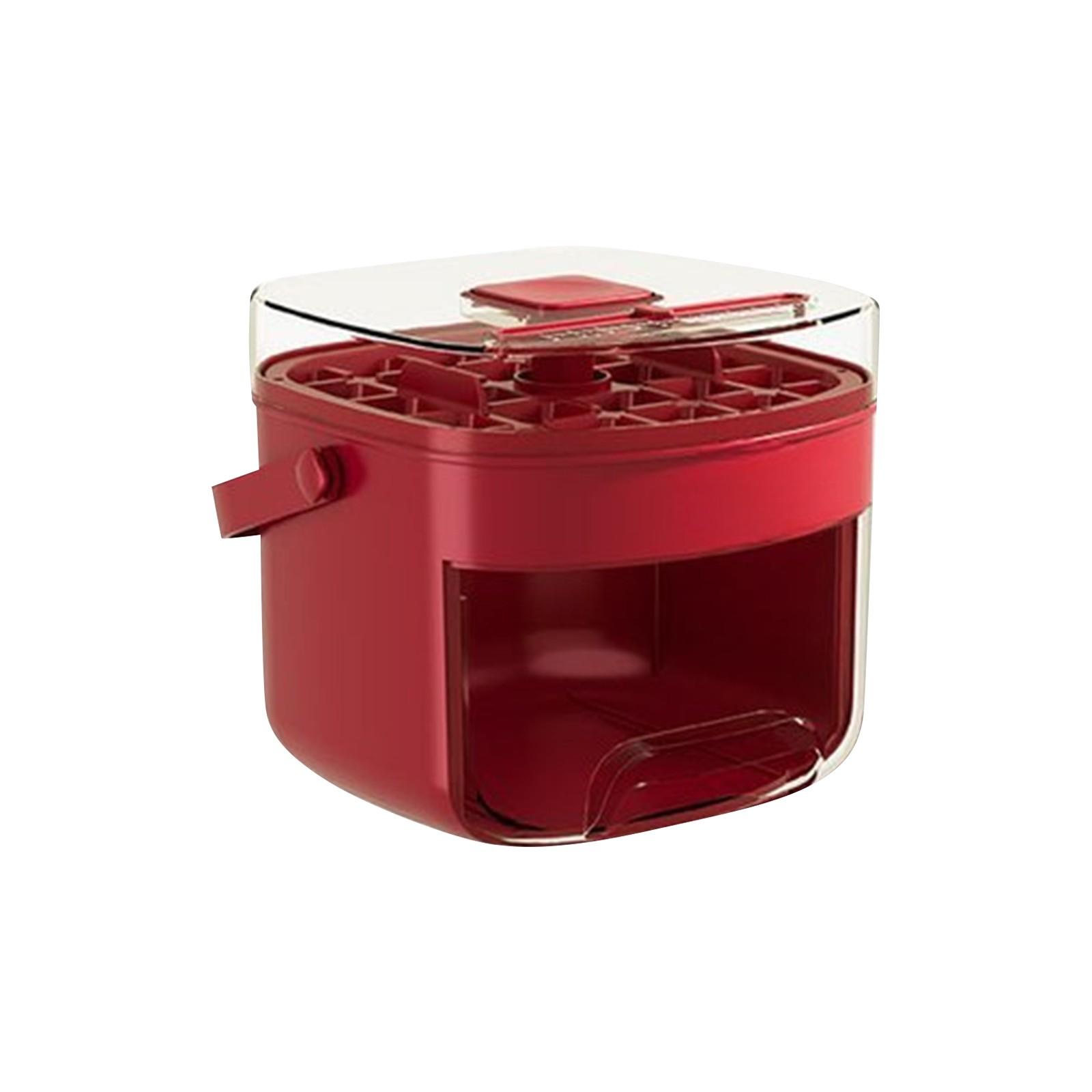 

Пресс-тип Удобный уличный переносной лоток для льда Большая емкость для льда 48 Очень большой льдогенератор Пластиковый поддон для хранения пищевых продуктов Кухонный гаджет One Size красный