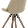 Chaise de salle à manger polyester coton bois (47 x 55 x 85 cm) - Couleur:BEIGE