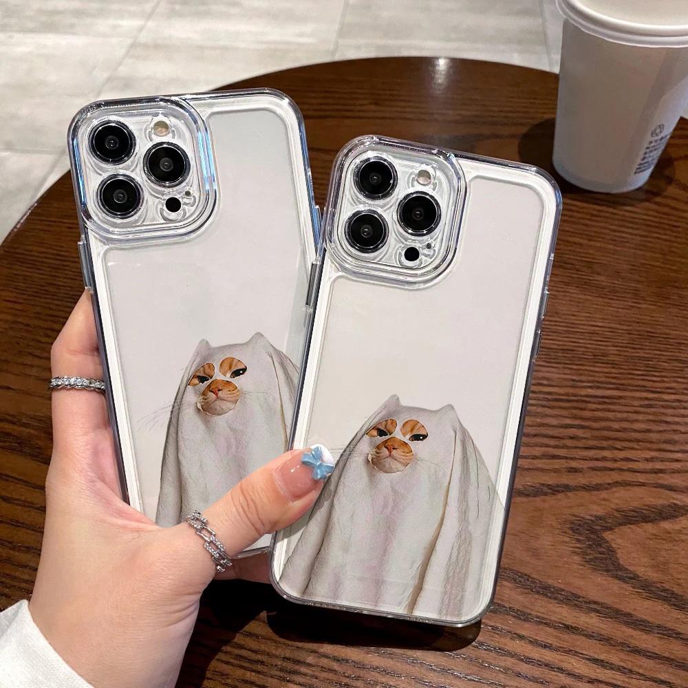Cute Cartoon Cat Phone Case For Samsung Galaxy S26 S25 S24 S22 S23 Ultra Plus Shockproof Cover S22+ S23+ S24+ S25+ Shell Fundas