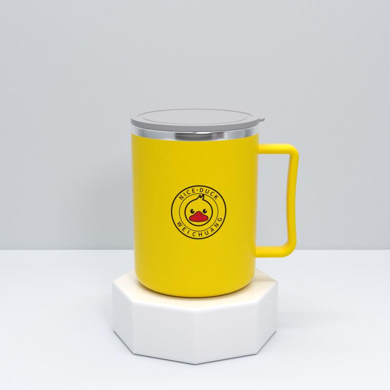 304 Stainless Steel Double-Walled Insulated Coffee Mug with Lid 500ml (Boxed)