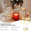 Christmas golden candlestick metal tea lamp stand: Christmas tree tea lamp Rotating ironwork scented candlestick Rotating candle