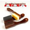 Wenwan Carbon Ash Boron Patina Wool & Nano Brush Set with Walnut Handle - Ten Thousand Hair Monkey Head King Kong Design
