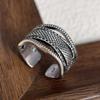 925 Sterling Silver Rings for Women Couple Minimalist Handmade Hollow Retro Ring Fine Jewelry Gift Prevent Allergy