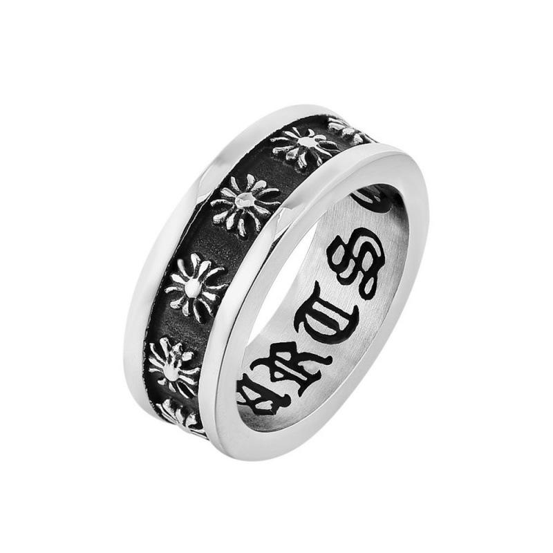 2026 European and American Personalized Retro Cross Ultra-wide Men's Jewelry Exquisite Accessories Ring