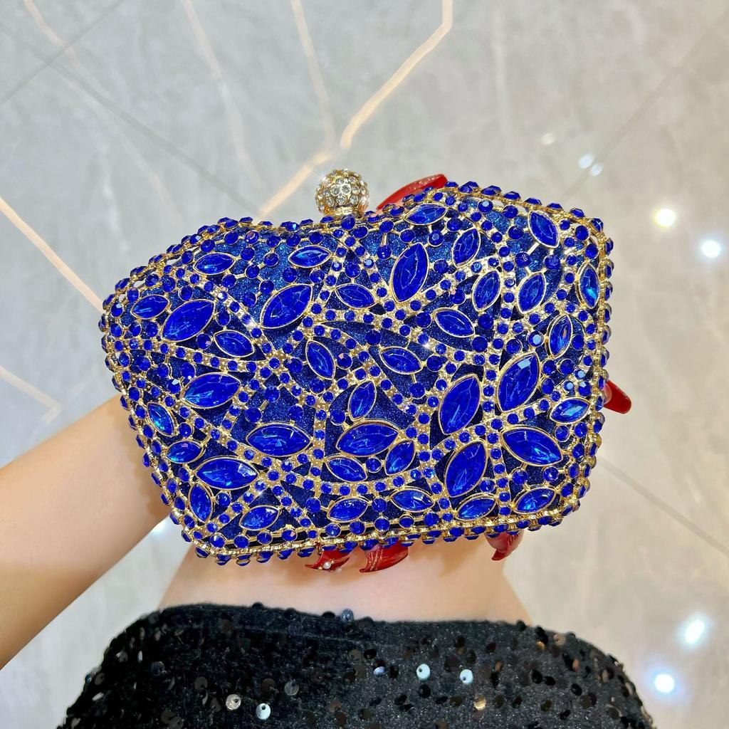 New Diamond-encrusted Dinner Bag, High-end Temperament Handbag, Banquet Light Luxury Messenger Bag, Hollow Clutch Bag