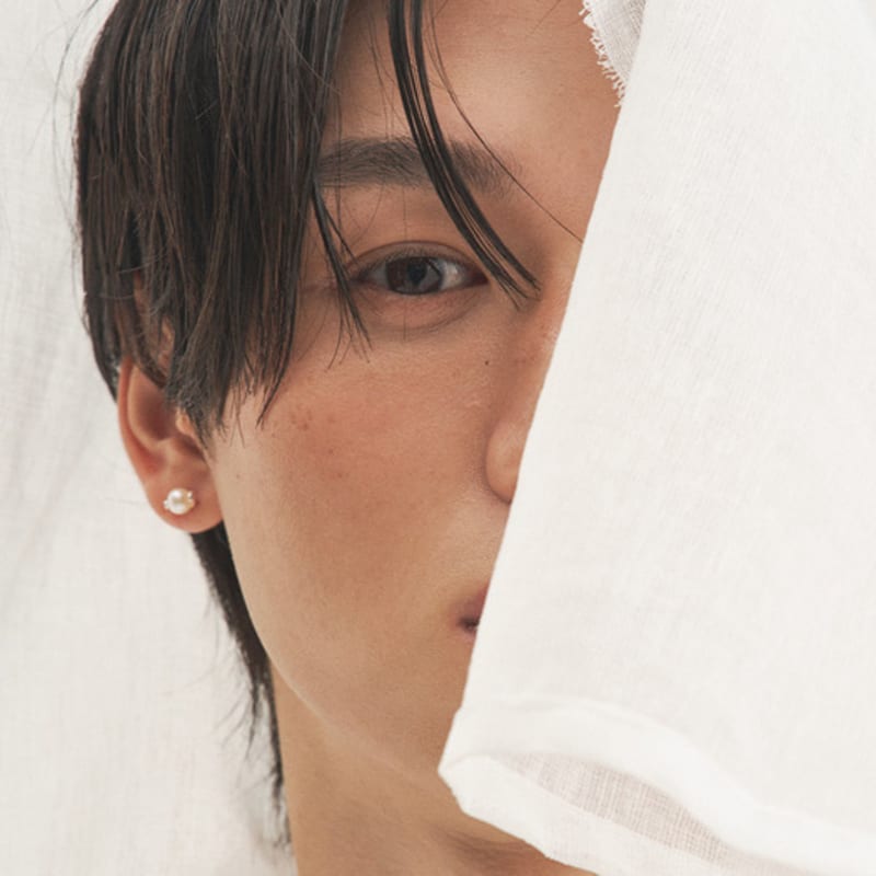 tout mini pearl earring 925 silver