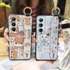 Soft case Ring Phone Case For Realme C65 Silicone Wrist Strap Phone Holder Lanyard Fashion Design Waterproof Shockproof