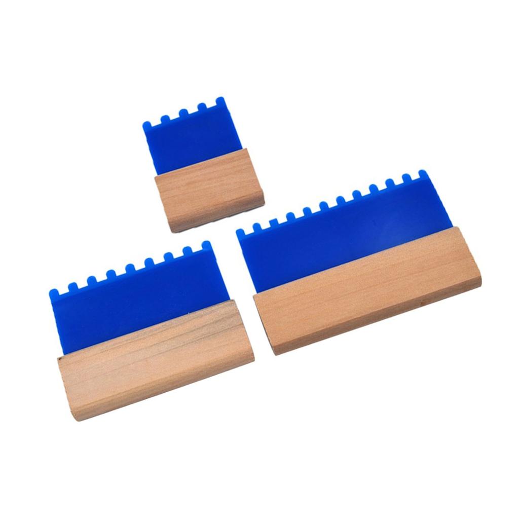 3 Pieces Professional Texturing Combs Set Portable for Stuccos and Plasters With Sturdy Plastic Materials Plastic Handle