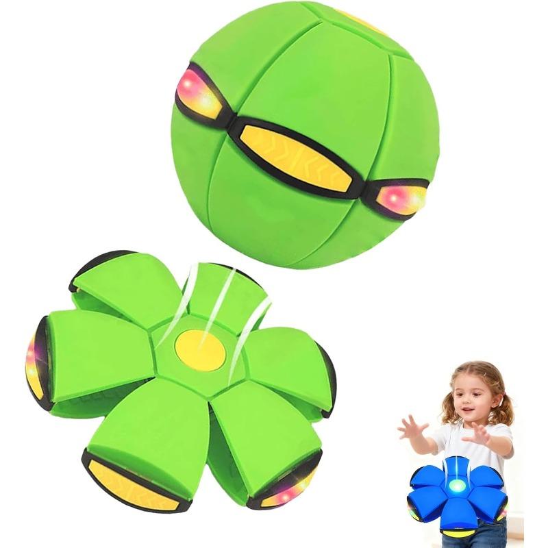 Children's Bouncing Ball, Magic Meta Ball, Magic Flying Saucer,Parent-Child Interaction, Transformation Flying Toy Outdoor Games
