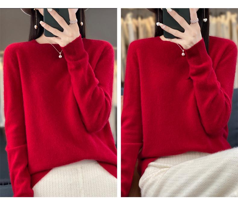 Women's Autumn/Winter Soft Wool Long Sleeve Round Neck Sweater - New Arrival