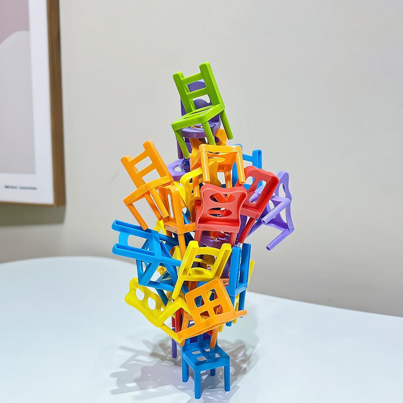 24-42Pc Children'S Puzzle Folding Chair Toy Parent-Child Interactive Game For Kids Chair Stack Party Game Juego Social Games