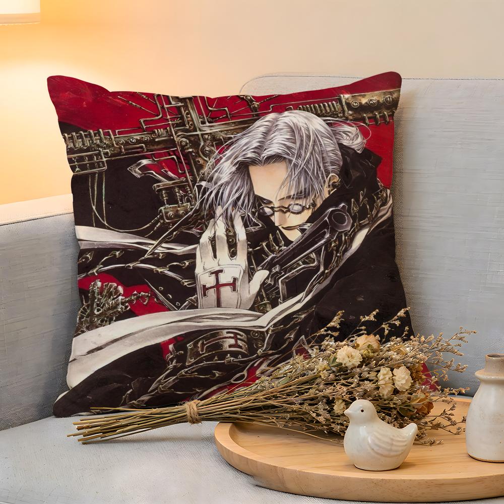 

Cushion Cover Linen SkinFriendly Soft Decorative Case for Sofa Home Decor Anime Cool Hot HHellsings Pillow cover 30x30cm