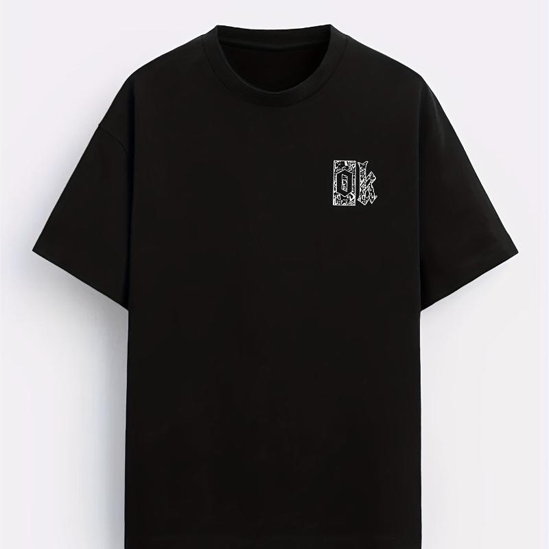 

Футболка с узором логотипа OK, мягкая, дышащая и устойчивая к выцветанию, классический крой для повседневной носки S