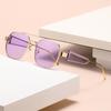 2025 High-End European & American Fashion UV-Protective Geometric Metal Sunglasses